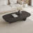 51.2'' Rectangle Coffee Table, Black Wood Coffee Table Large Coffee Table-1020552294