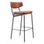 Ensemble de deux chaises de bar 26 po en similicuir brun et noir