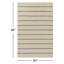 Tapis rayé beige / bleu en laine et coton Lemington-67985085