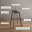 Tabouret de bar et de comptoir pivotant en bois massif Katerinka-1947558911-1947558909