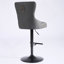 Mobilier, tabourets de bar pivotants en polyuréthane vieilli et rétro à hauteur de siège réglable de 25 à 33 pouces, tabourets de bar modernes avec dossier capitonné confortable pour un pub à domicile et un îlot de cuisine (noir, ensemble de 2)