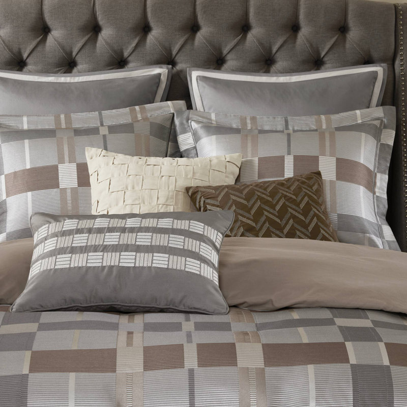 Ensemble d'édredon surdimensionné en jacquard Prescott, Édredon grand + 7 articles supplémentaires
