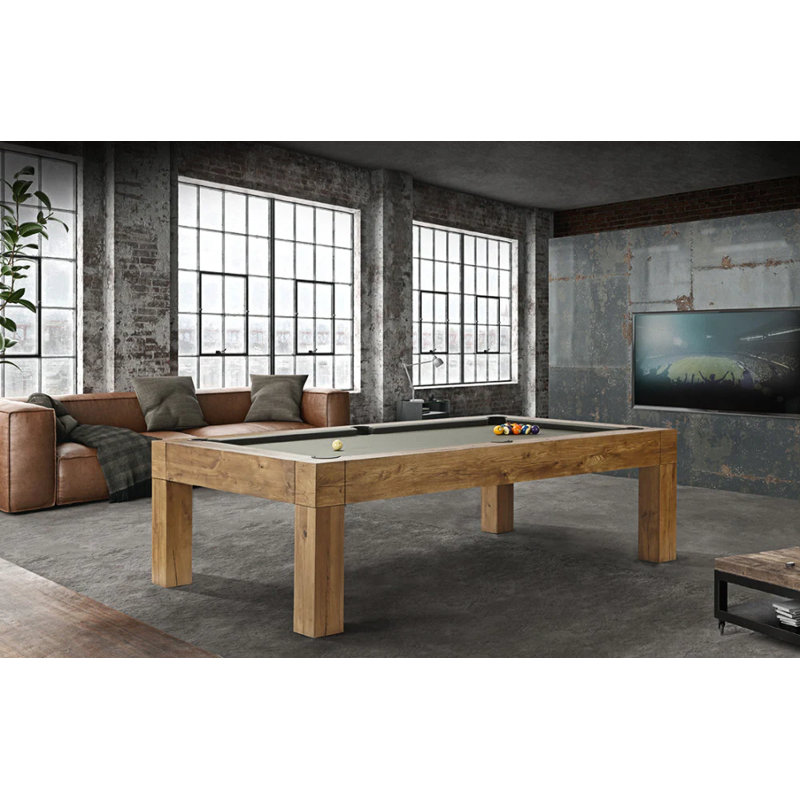 Parsons Billiard Table with Professional Installation by Brunswick Billiards, Gun-Metal