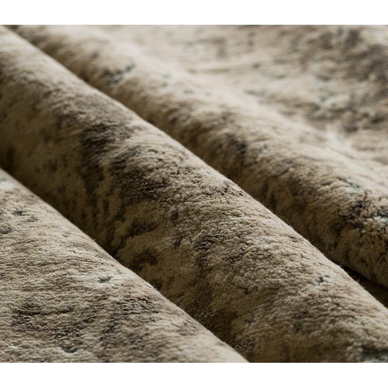 Quarry Abstract Area Rug in Beige/Brown, Rectangle 5'6" x 8'6"