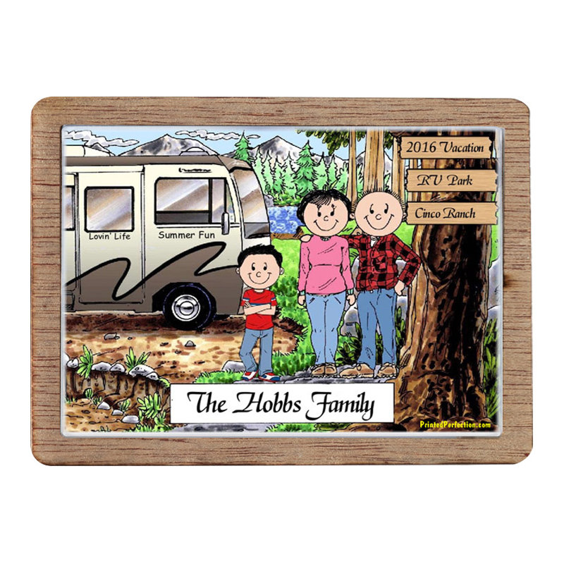 Amateurs de camping-car personnalisés - 1 aimant en bois pour garçon - excellent cadeau!, Oui