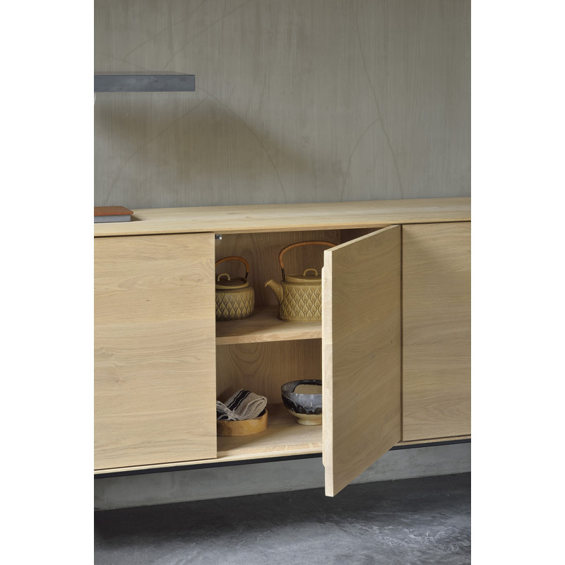 Whitebird 59.1'' W Solid Wood Sideboard, Natural Oak