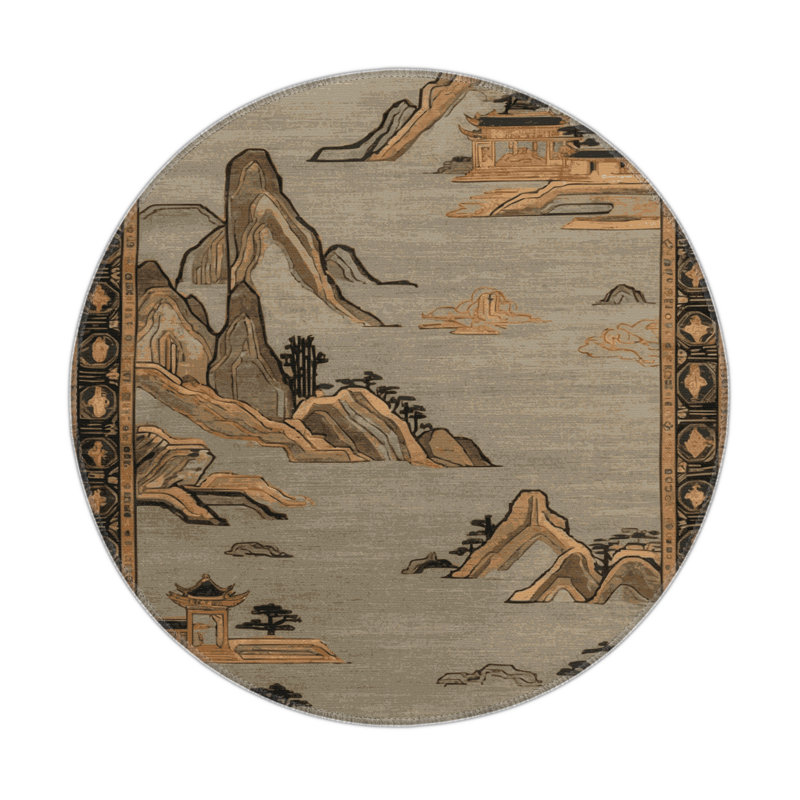 Tapis intérieur et extérieur ArtDeco, Rond 5 pi