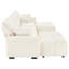 Canapé en chenille 110,2 po en U avec coussins décoratifs et repose-pieds pour salon, salon et bureau-440173432