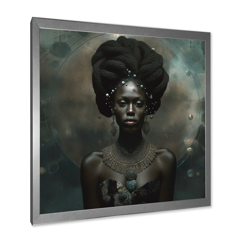 «Orisha Osunmare», reproduction sur toile, H 36 po x l 36 po x P 1,5 po, Cadre simple argenté