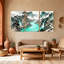 Nautique et plage, rivière de montagne, cascade, nuages, arbres, chemin, ensemble de 3 impressions sur toile-2043712913