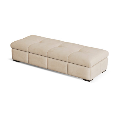Gray Upholstered Bench