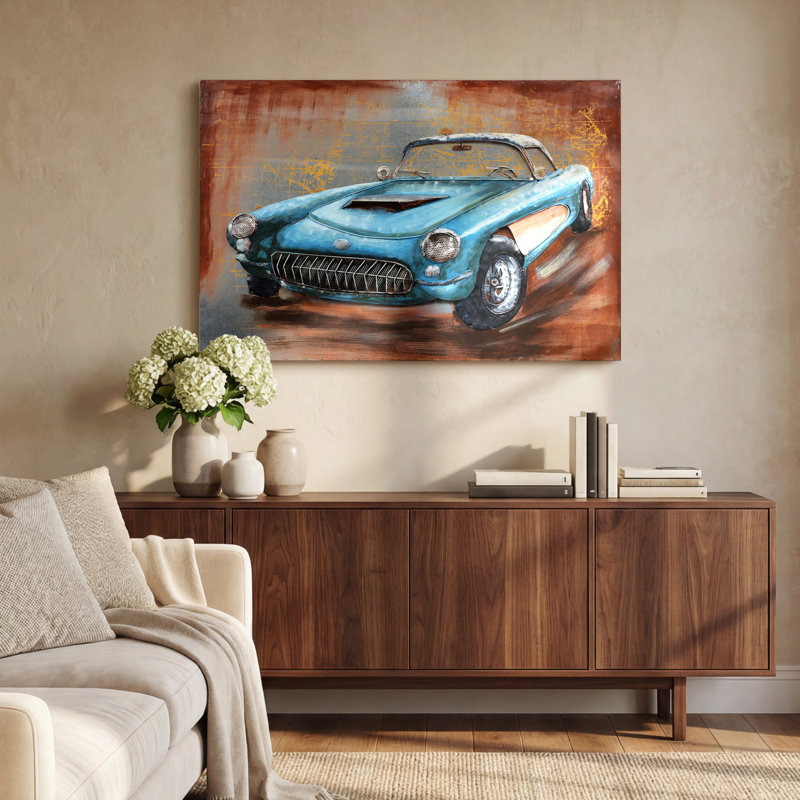 " Blue Car " Painting Print