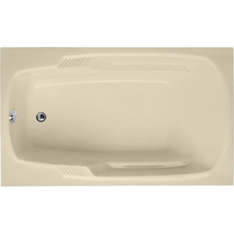 Isabella 60'' L Soaking Bathtub, Bone, Polished Chrome