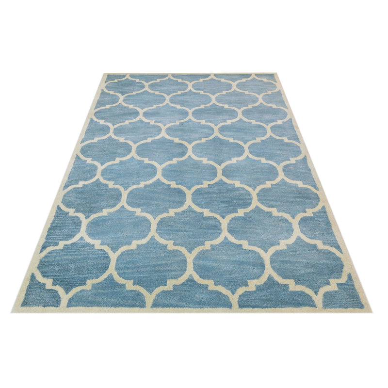 Florida Geometric Wool Hand Woven Area Rug, Rectangle 153 x 244cm