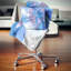 Coussin à imprimé floral bleu clair et mauve-29463181-29463184