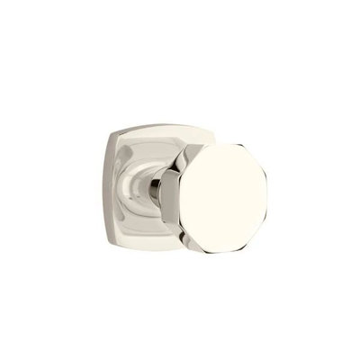 Ensemble de mortaise intérieure Emtek avec rosette urbaine et bouton octogonal (droite) Emtek