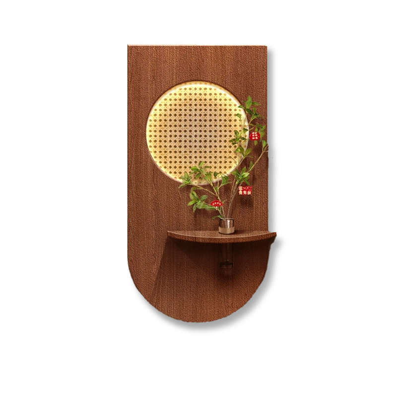 Nouvelle décoration murale de verdure en grès hydroponique tissée en bambou de style chinois en trois dimensions