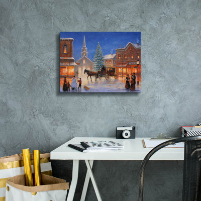 «Christmas In Pleasantville» par John Zaccheo, reproduction d'art sur toile