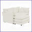 Canapé modulaire en L blanc avec repose-pieds 2 places en chenille blanc - Canapé compact moderne pour petits salons-1299327374