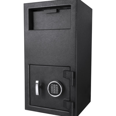 Coffre-fort à clavier numérique de 72 pi³ - Acier noir, 35,2 x 35,2 x 68,1 cm, 41,9 kg, mécanisme de sécurité anti-effraction, 3 pênes dormants, ouverture facile de la porte avec code NIP et alarme de batterie faible.