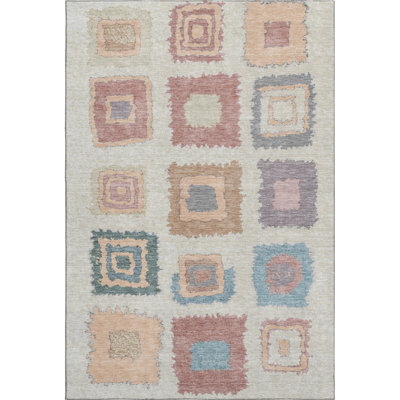 Premium Machine Washable Ariel Geometric Rug