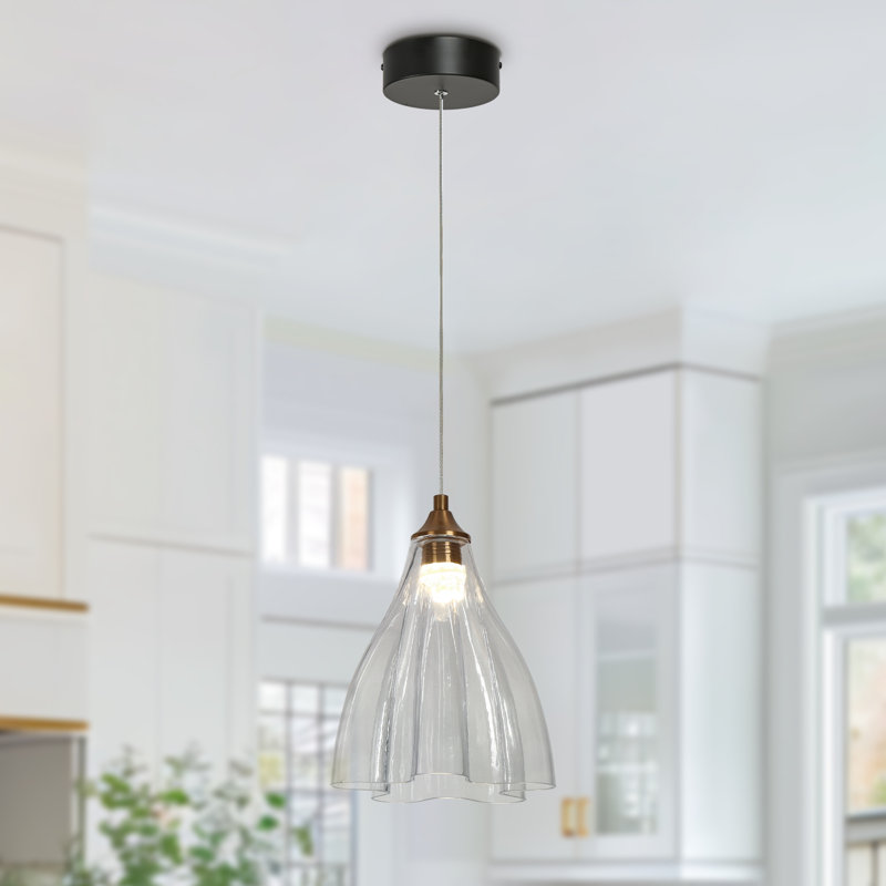 Luminaire suspendu à 1 lumière DEL à cône unique l 7,5 po Ellsinore