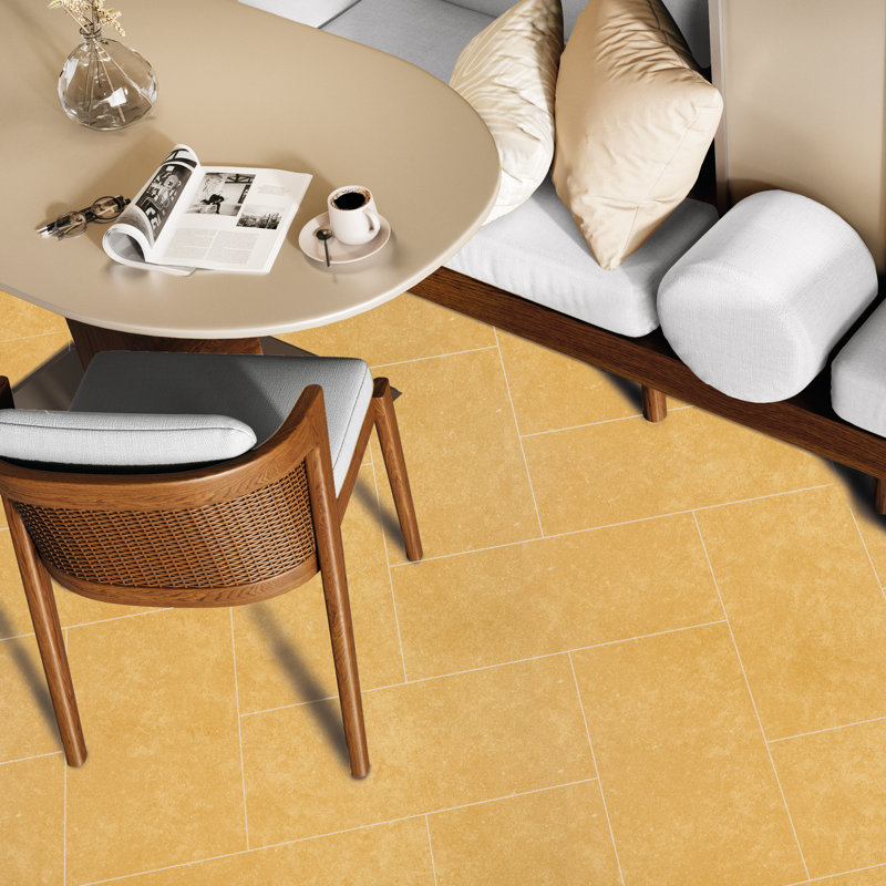Artistic Freedom 12"X24" Porcelain Stone Look, Lemon