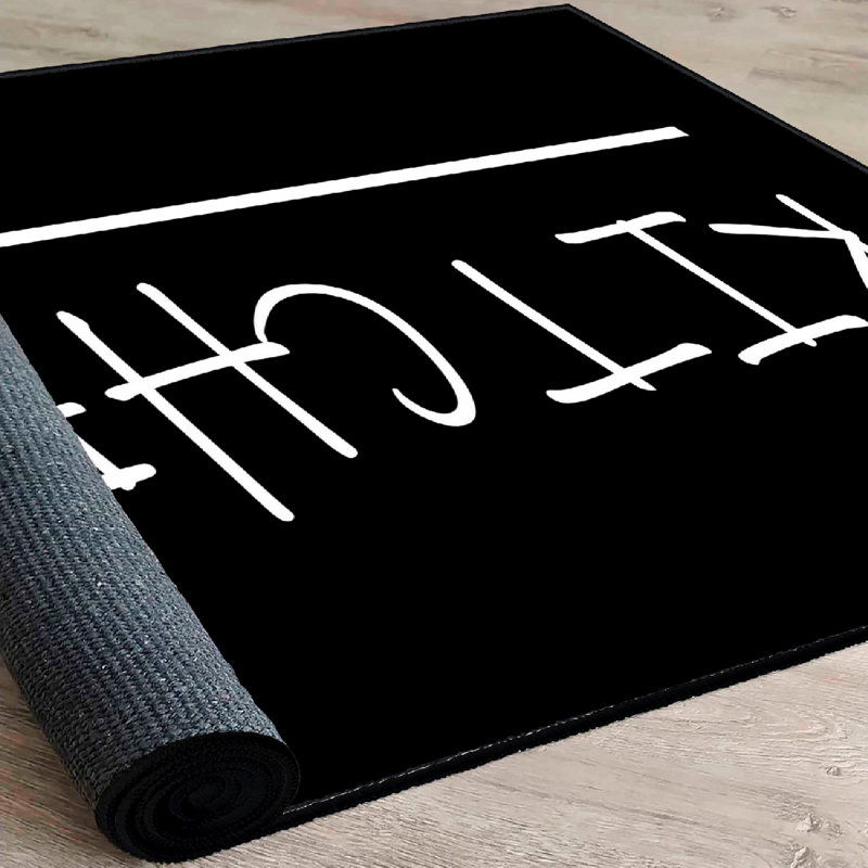 Warenne High-Quality Cotton Area Rug, 39.4 x 59.1 inches | 100% Cotton, 1200 g/m², Pile Height: 0.4 inches, Total Thickness: 0.3 inches | Antibacterial, Non-Slip PVC Underside | Machine Washable, Elegant White & Black Design for Living Room or Bedroom