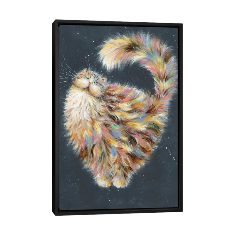 Patapoufette par Kim Haskins-impression d’art graphique, H 26 po x l 18 po x P 1,5 po, Toile avec cadre noir