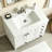30" Modern White Free Standing Single Bathroom Vanity With Ceramic  Top And Storage-512152673