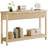 51-Inch Modern Water Ripple Console Table With 3 Wooden Drawers, Slim Entryway & Behind Sofa Table For Living Room, Hallway & Foyer, Farmhouse Accent-123696805