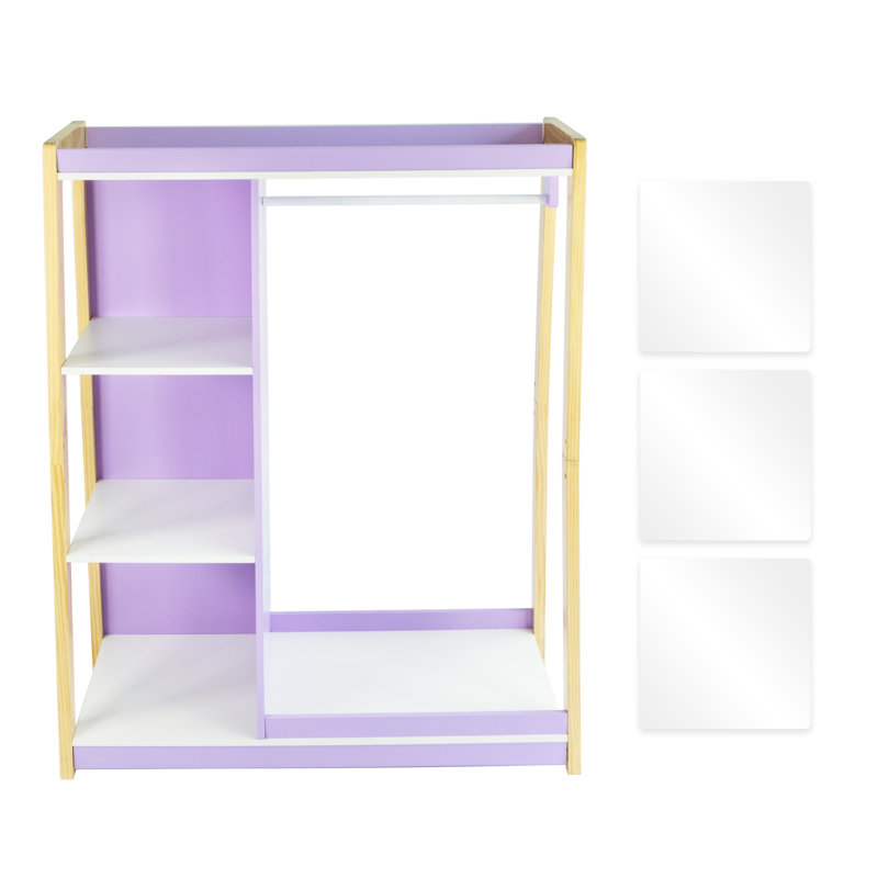  Toddler Dress-Up Closet with Mirror – Pretend Play Storage for Costumes and Accessories