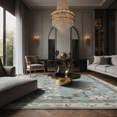 Tapis gris soyeux et moelleux