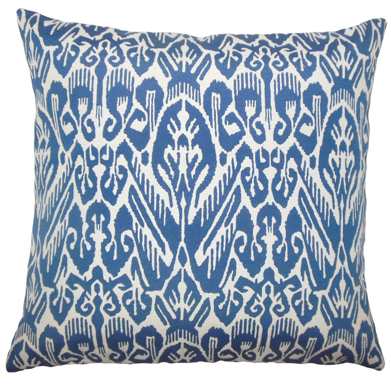 Jyotika Ash/Barley/Indigo Cotton Blend Sham, Euro, Indigo