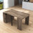 Keefe 5-Panel Modern Rustic Extendable Dining Table With Built-In Outlet-116377618