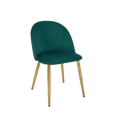 Velvoro Luxurious Dining Chair With Gold Legs