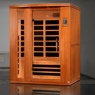 Sauna à infrarouge FAR à 3 personnes compatible avec Bluetooth et télécommande avec télécommande