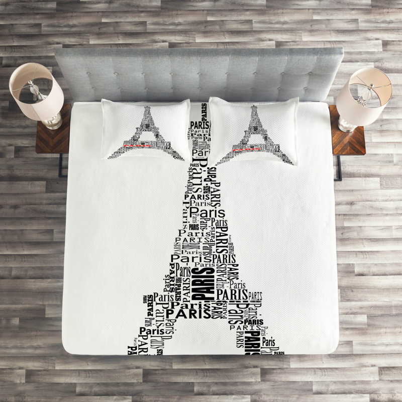 Eclectic Coverlet, Queen Bedspread + 2 Shams