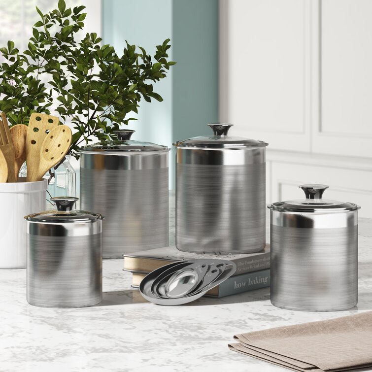 Tramontina 4-piece Stainless Steel Canister Set