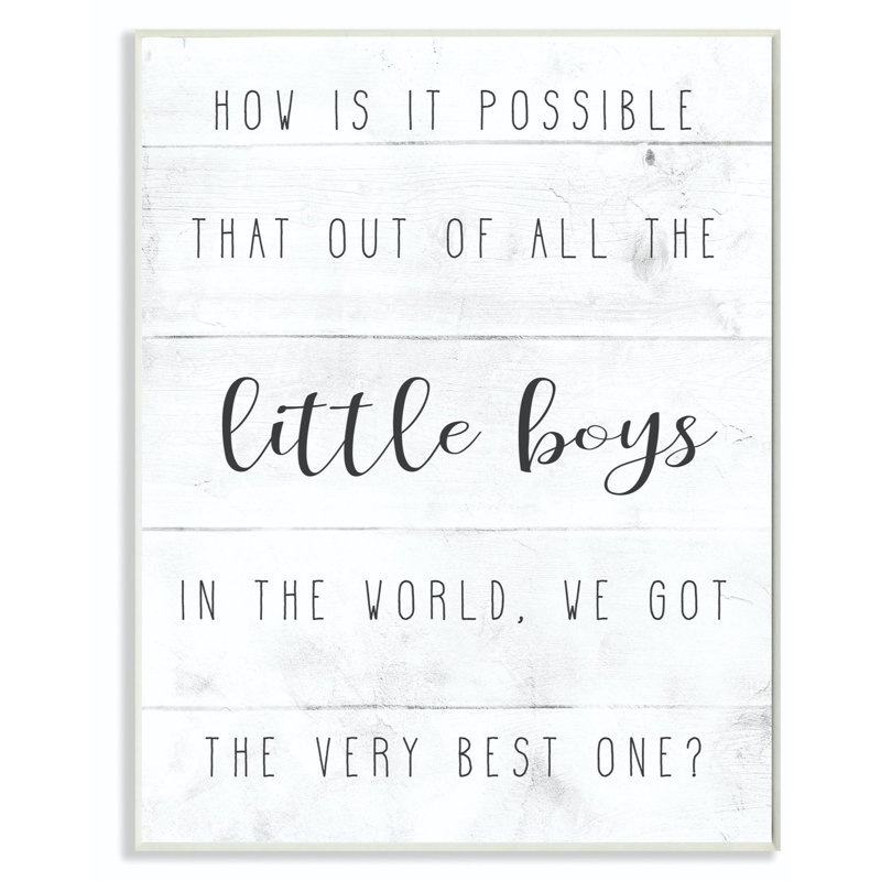Ardilla «Best Little Boy», art familial, H 15 po x l 10 po x P 0,5 po, Plaque murale