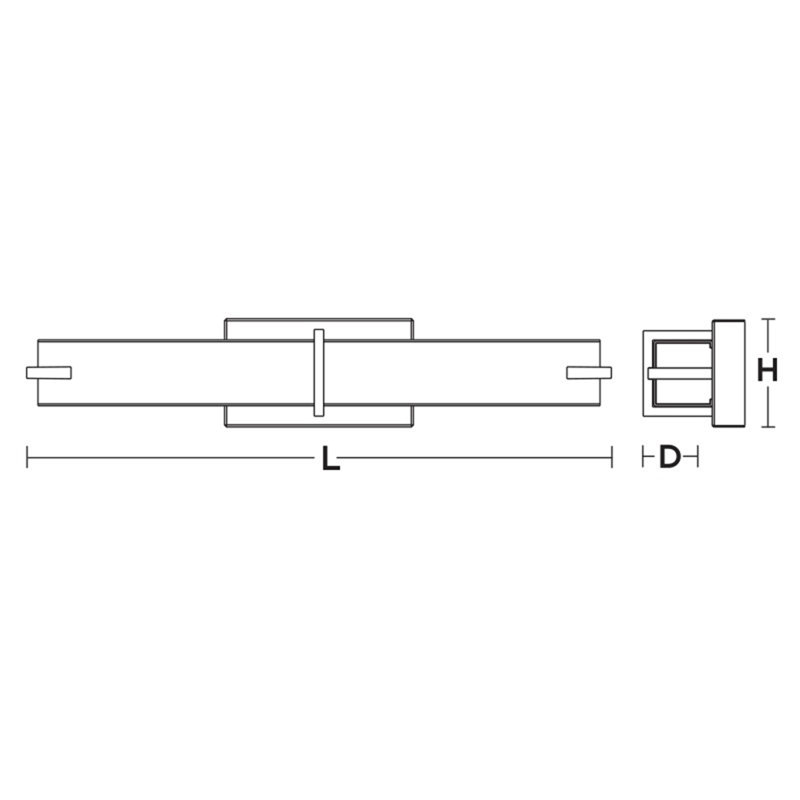 Endia Dimmable LED Bath Bar, Nickel