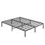 Structure de lit double plateforme en métal - métal robuste, sans sommier, style moderne, environnement de sommeil tranquille et stable, taille minimaliste-130631314