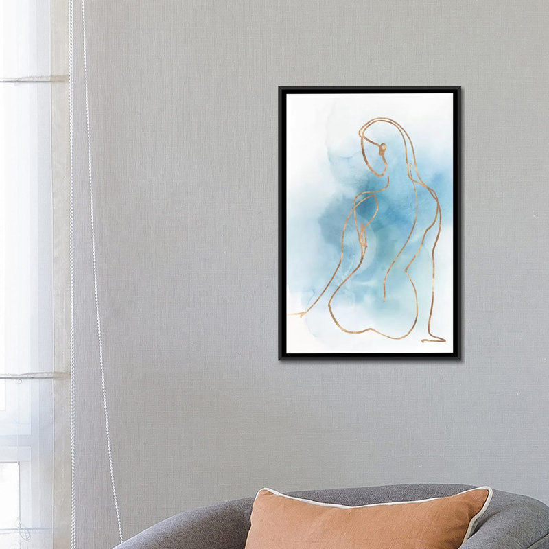 Figurative II par Isabelle Z - impression d'art graphique, Toile avec cadre noir, H 26 po x l 18 po x 1,5 po, Aucun mat