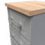 Fully Assembled Ahlexis 3 Drawer Bedside Table