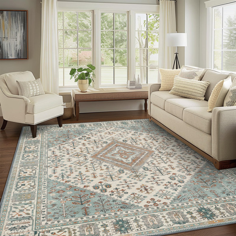 Oriental Machine Printed Indoor / Outdoor Area Rug, Rectangle 120 x 170cm