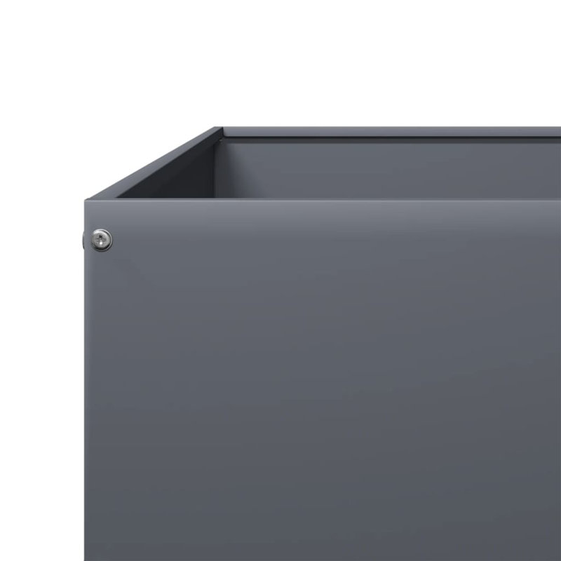 Caylub Metal Raised Garden Bed, Anthracite, 18.5cm H x 100cm W x 100cm D