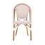 Ensemble de 2 chaises d'extérieur en rotin PE et aluminium avec structure résistante à la rouille et design courbé classique.