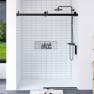 56''-60'' W X 76'' H Frameless Sliding Bath Door