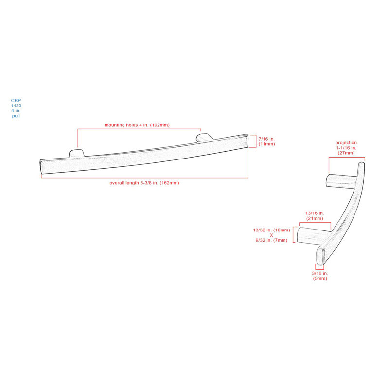 Origins 4" Center to Center Arch Pull