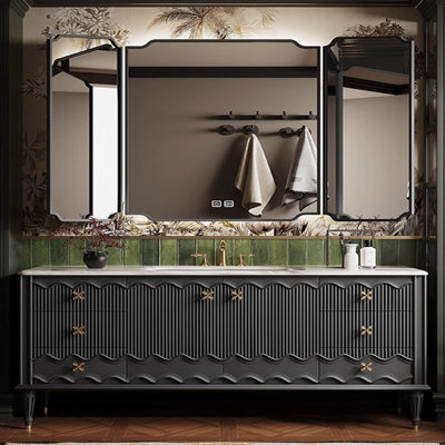 Retro floor-standing bathroom cabinet